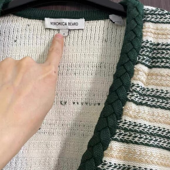 Veronica Beard Claudine striped linen-blend jacket - Picture 10 of 11